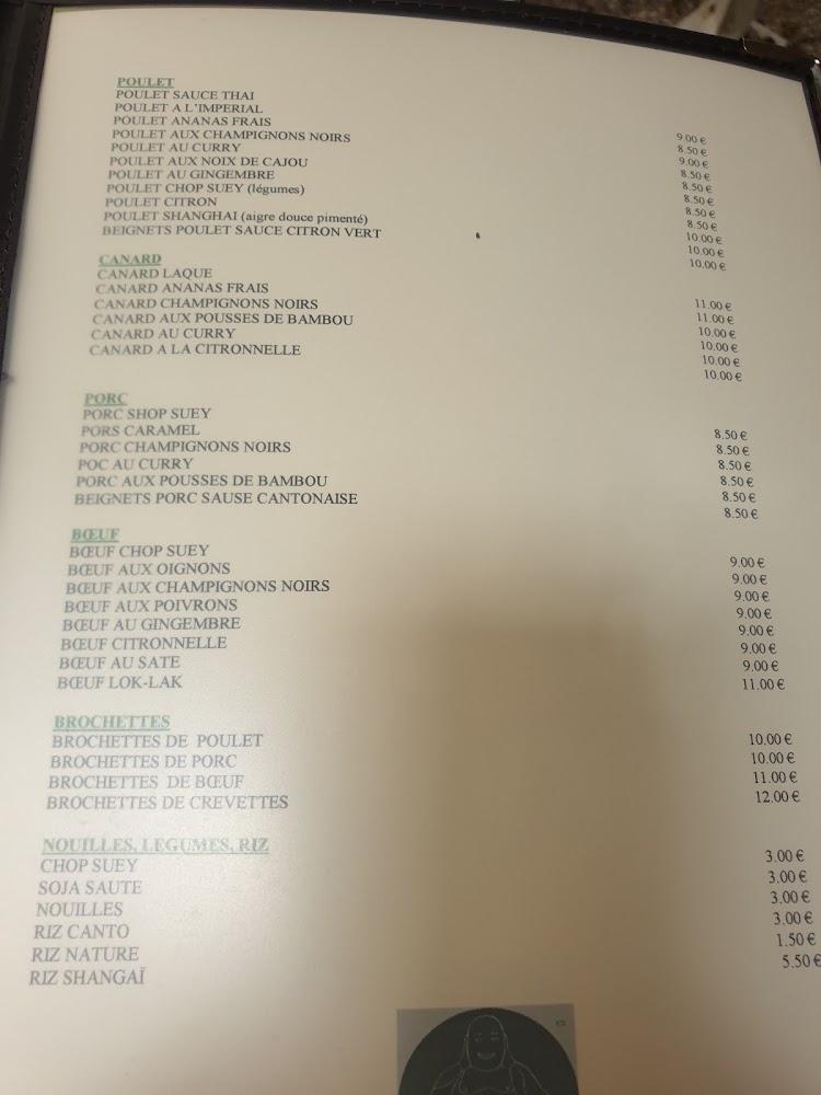 Restaurant Le Joyeux Boudha - Menu Image 4